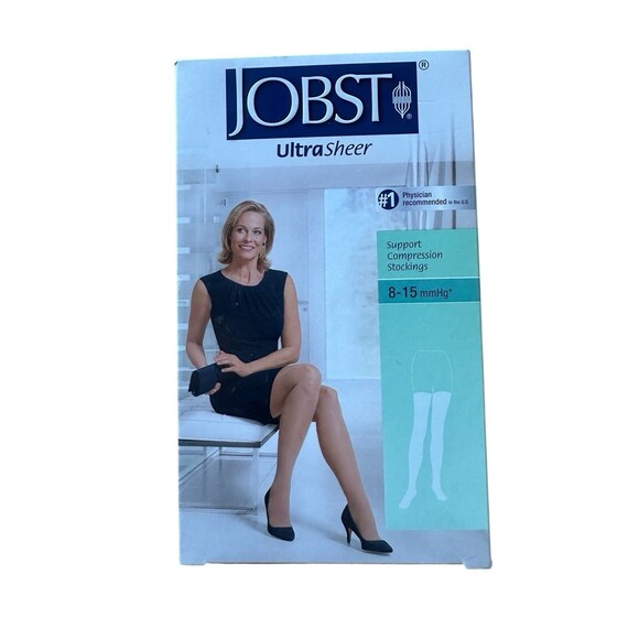 JOBST  Ultra Sheer 8-15 mmHg Support Compression Stockings XL Beige 117224-06 - Picture 1 of 6